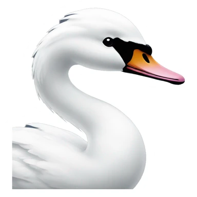 Swan with white bow  sticker