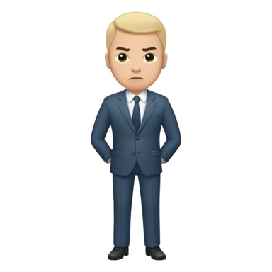 ligth man with a disgusted face full body sticker