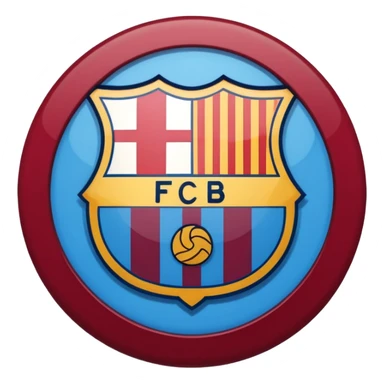 Barcelona logo emoji simple  sticker