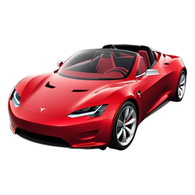 Tesla Roadster - Tesla (Model Year: 2020) (Iconic colour: Dark Red) sticker