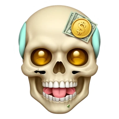 Money Skull Emoji Tongue Face sticker