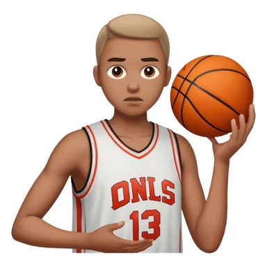 a person missing a basketball shot sticker