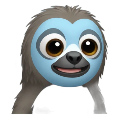 Blue sloth sticker