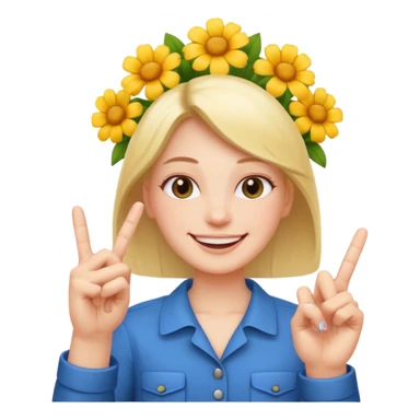 💐 and middle fingers  sticker