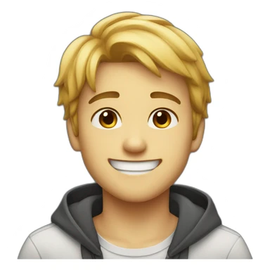 Cute boy smile  sticker