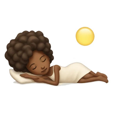 Brown skin girl taking a nap sticker