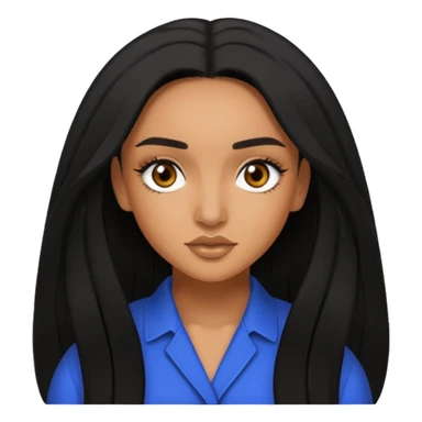 Leigh-Anne Pinnock brown eyes, black long hair sticker