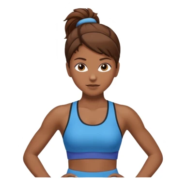 Spin class white female with brown hair  sticker
