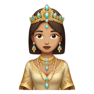 vestimenta himilce en cuerpo entero con joyas  sticker