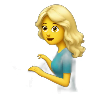 blond woman playing concorde synthesizer sticker