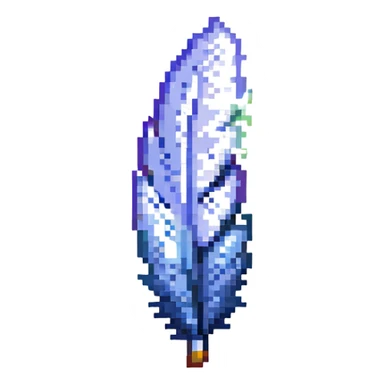 a small feather that describes the word tenderness sticker