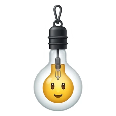 bombillo con colgante largo sticker