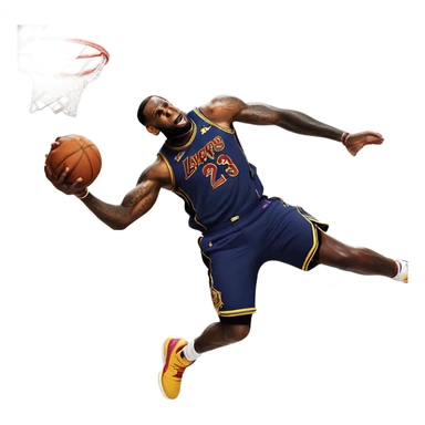 LeBron James dunking sticker