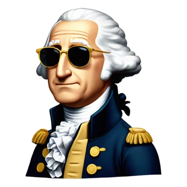 George Washington with sunglasses screamming sticker