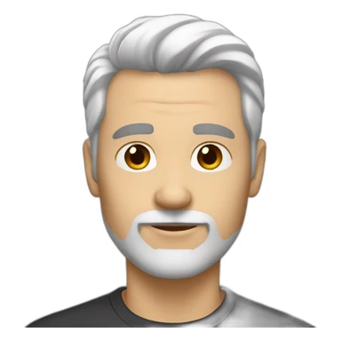 White Dad Black and White Hair sticker