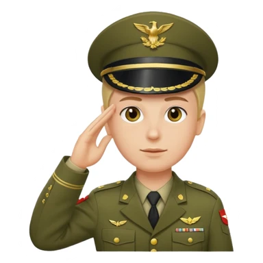 Sargento saludando  ejército  sticker