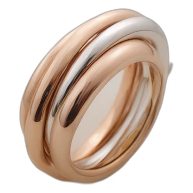Cartier Trinity ring gold rose gold white gold sticker