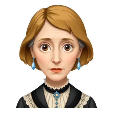 Virginia woolf as a victorian sticker