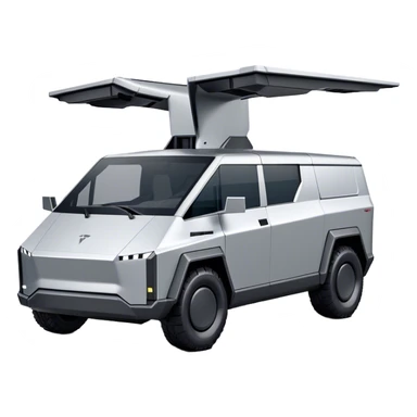 Tesla Cybertruck - Tesla (Model Year: 2022) (Iconic colour: Silver) sticker