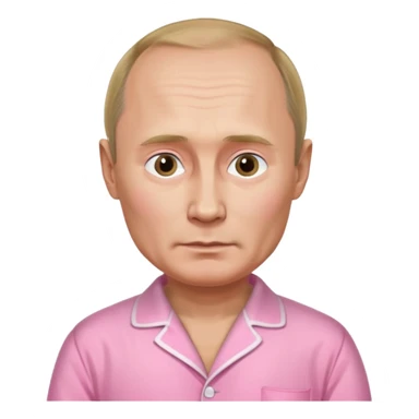 putin wearing pink pjamas sticker