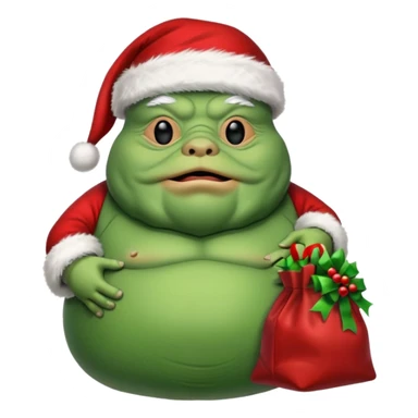 jabba the hutt santa sticker
