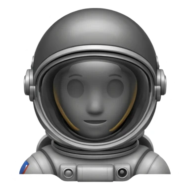 empty dark grey astronaut helmet sticker