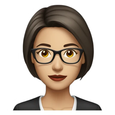 woman brunette short hair Venezuelan lawyer with glasses sticker
