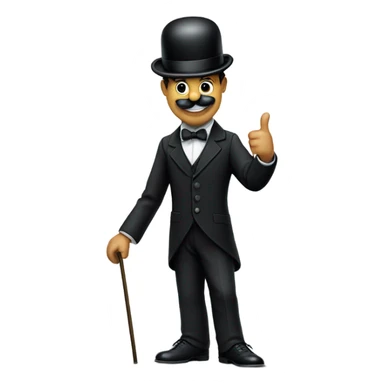 Charlie Chaplin thumbs up sticker
