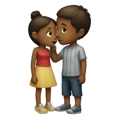 girl and boy kissing sticker