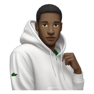 Lacoste tênis black friends with white lacoste hoodie sticker