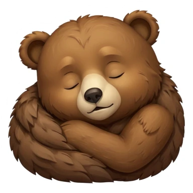 a bear sleeping  sticker