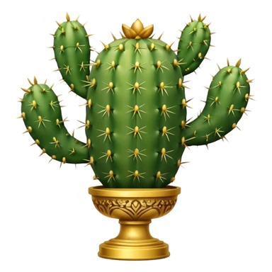trophy shaped like cactus sticker