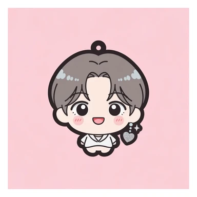 kpop fan charm, cute, expressive, minimal sticker