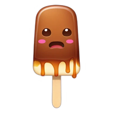 brown melting popsicle sticker
