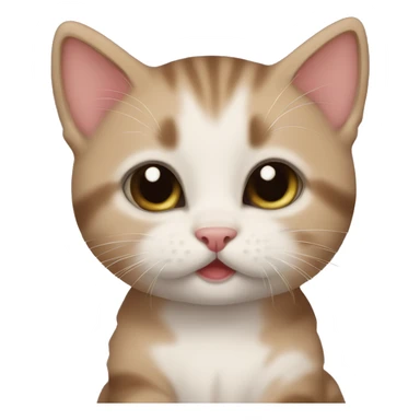 Bruine baby kitten  sticker