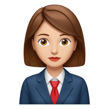 economist woman, brown hair sticker