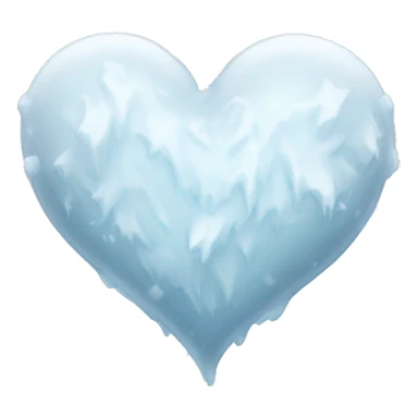 White freezing heart sticker