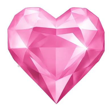 Pink diamond heart sticker