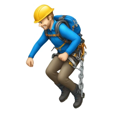 a realistoc climbing blue carabineer  sticker