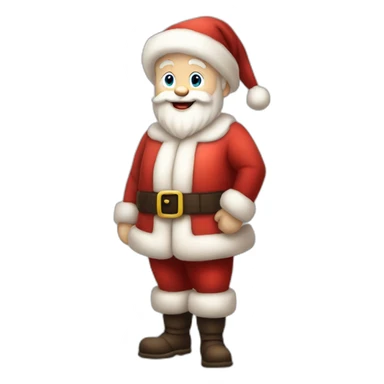 pale skin santa claus full body sticker