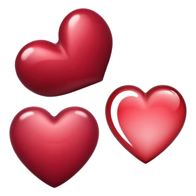 Burgundy heart sticker