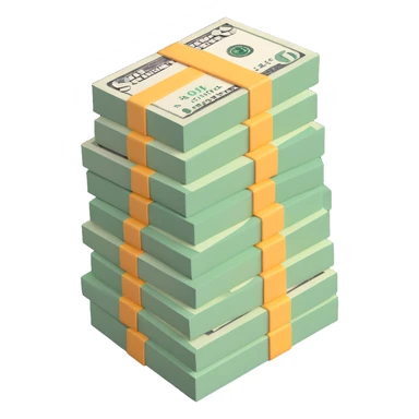 stack of dollar bills sticker