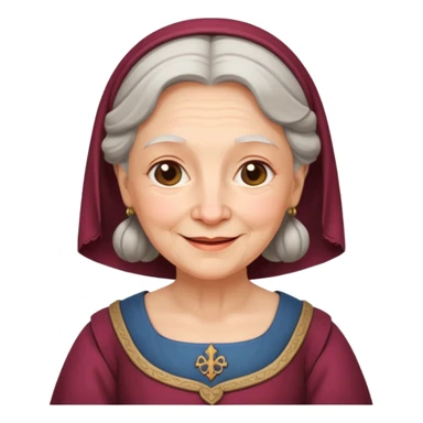 The kind and amiable grandmother in medieval fairy tales sticker
