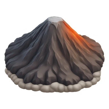 calm volcano, relief sticker