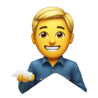 smiling emoji with a pile of salt sticker