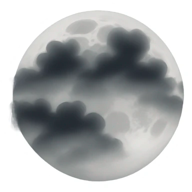 Moon behind clouds sticker