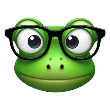 Frog with glasses sticker