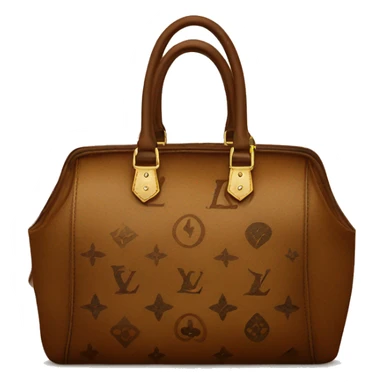 Hand bag with LV on it in Brown leather  sticker