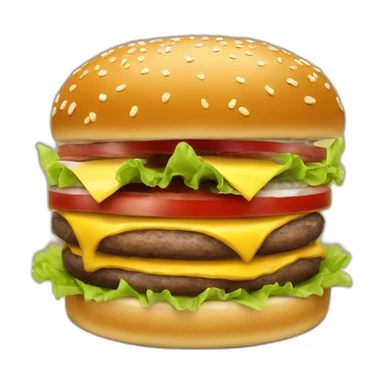 Table with hamburguer sticker