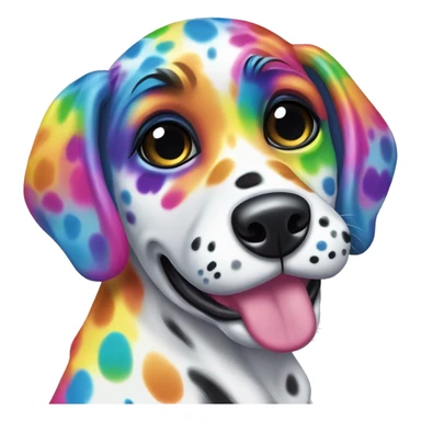 lisa frank rainbow dalmatian puppy sticker
